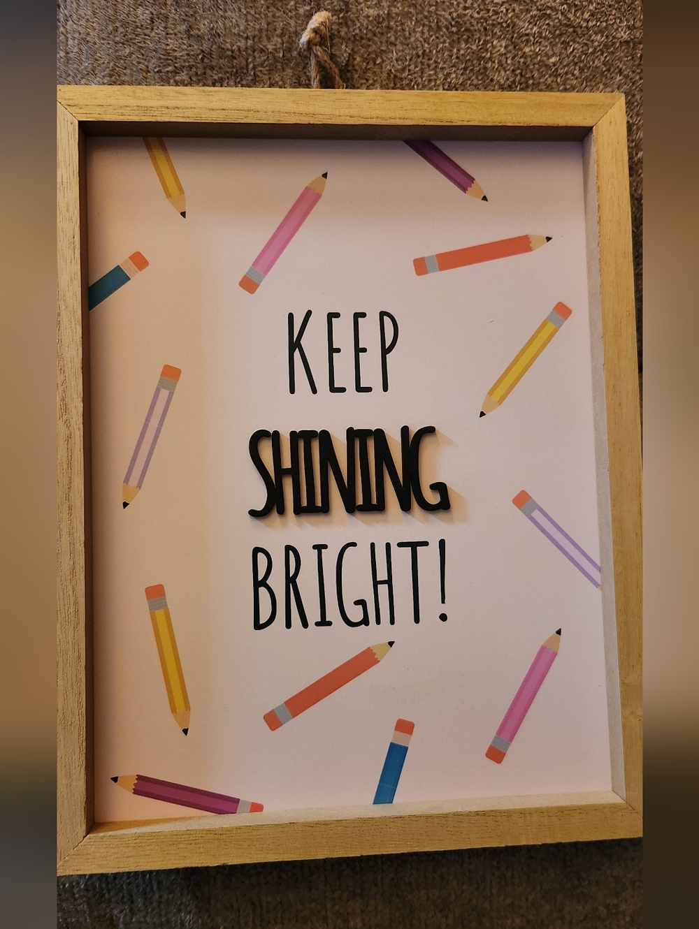 Keep Shining Bright! Framed Pencil Wall Art